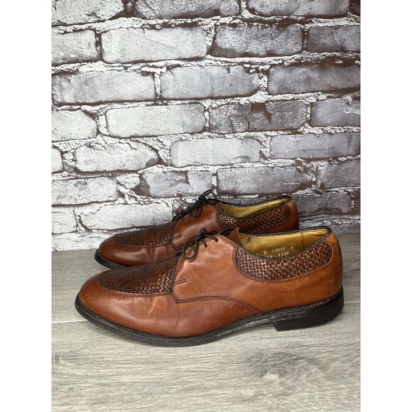 Allen Edmonds Norfolk Woven Brown Leather Oxfords Dress Shoes Men Sz 11.5D US/45 - Picture 5 of 16